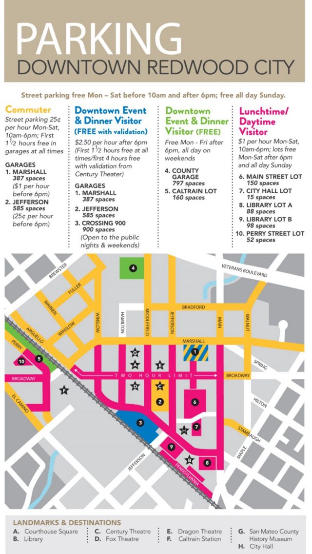 Parking Downtown Redwood City flyer